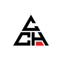 cch triangolo logo design lettera con forma triangolare. monogramma del design del logo del triangolo cch. modello di logo vettoriale triangolo cch con colore rosso. cch logo triangolare logo semplice, elegante e lussuoso.