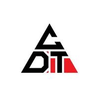 cdt triangolo lettera logo design con forma triangolare. monogramma cdt triangolo logo design. modello di logo vettoriale triangolo cdt con colore rosso. logo triangolare cdt logo semplice, elegante e lussuoso.