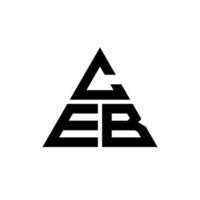 design del logo della lettera del triangolo ceb con forma triangolare. monogramma di design del logo del triangolo ceb. modello di logo vettoriale triangolo ceb con colore rosso. ceb logo triangolare logo semplice, elegante e lussuoso. ceb