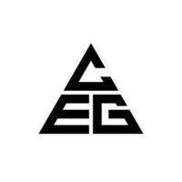 design del logo della lettera triangolare ceg con forma triangolare. monogramma di design del logo del triangolo ceg. modello di logo vettoriale triangolo ceg con colore rosso. ceg logo triangolare logo semplice, elegante e lussuoso.