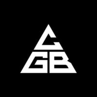 design del logo della lettera triangolare cgb con forma triangolare. monogramma cgb triangolo logo design. modello di logo vettoriale triangolo cgb con colore rosso. logo triangolare cgb logo semplice, elegante e lussuoso.