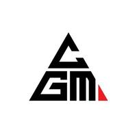 design del logo della lettera triangolare cgm con forma triangolare. monogramma di design con logo triangolo cgm. modello di logo vettoriale triangolo cgm con colore rosso. logo triangolare cgm logo semplice, elegante e lussuoso.