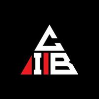 cib triangolo lettera logo design con forma triangolare. monogramma cib triangolo logo design. modello di logo vettoriale triangolo cib con colore rosso. cib logo triangolare logo semplice, elegante e lussuoso.