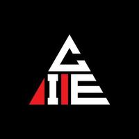 cie triangolo logo design lettera con forma triangolare. monogramma cie triangolo logo design. modello di logo vettoriale triangolo cie con colore rosso. cie logo triangolare logo semplice, elegante e lussuoso.
