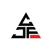 design del logo della lettera triangolare cjf con forma triangolare. cjf triangolo logo design monogramma. modello di logo vettoriale triangolo cjf con colore rosso. logo triangolare cjf logo semplice, elegante e lussuoso.