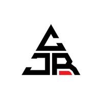 cjr triangolo logo design lettera con forma triangolare. cjr triangolo logo design monogramma. modello di logo vettoriale triangolo cjr con colore rosso. cjr logo triangolare logo semplice, elegante e lussuoso.
