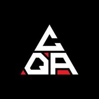 design del logo della lettera triangolare cqa con forma triangolare. cqa triangolo logo design monogramma. modello di logo vettoriale triangolo cqa con colore rosso. cqa logo triangolare logo semplice, elegante e lussuoso.