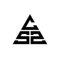 csz triangolo lettera logo design con forma triangolare. csz triangolo logo design monogramma. modello di logo vettoriale triangolo csz con colore rosso. logo triangolare csz logo semplice, elegante e lussuoso.
