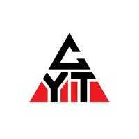 logo della lettera triangolo cyu con forma triangolare. monogramma di design del logo triangolo cyu. modello di logo vettoriale triangolo cyu con colore rosso. logo triangolare cyu logo semplice, elegante e lussuoso.