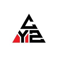 cyz triangolo lettera logo design con forma triangolare. cyz triangolo logo design monogramma. modello di logo vettoriale triangolo cyz con colore rosso. logo triangolare cyz logo semplice, elegante e lussuoso.
