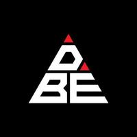 design del logo della lettera triangolare dbe con forma triangolare. dbe triangolo logo design monogramma. modello di logo vettoriale triangolo dbe con colore rosso. dbe logo triangolare logo semplice, elegante e lussuoso.