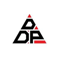 design del logo della lettera triangolare ddp con forma triangolare. monogramma di design del logo del triangolo ddp. modello di logo vettoriale triangolo ddp con colore rosso. logo triangolare ddp logo semplice, elegante e lussuoso.