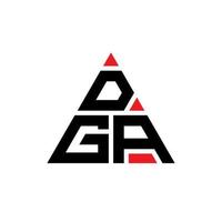 design del logo della lettera del triangolo dga con forma triangolare. monogramma di design del logo del triangolo dga. modello di logo vettoriale triangolo dga con colore rosso. logo triangolare dga logo semplice, elegante e lussuoso.