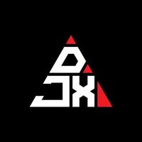 design del logo della lettera del triangolo djx con forma triangolare. djx triangolo logo design monogramma. modello di logo vettoriale triangolo djx con colore rosso. djx logo triangolare logo semplice, elegante e lussuoso.