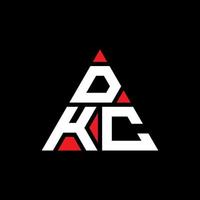 design del logo della lettera del triangolo dkc con forma triangolare. monogramma di design del logo del triangolo dkc. modello di logo vettoriale triangolo dkc con colore rosso. logo triangolare dkc logo semplice, elegante e lussuoso.