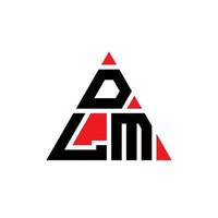 design del logo della lettera triangolo dlm con forma triangolare. monogramma di design del logo del triangolo dlm. modello di logo vettoriale triangolo dlm con colore rosso. dlm logo triangolare logo semplice, elegante e lussuoso.