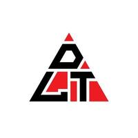 dlt triangolo lettera logo design con forma triangolare. Monogramma di design con logo triangolo dlt. modello di logo vettoriale triangolo dlt con colore rosso. dlt logo triangolare logo semplice, elegante e lussuoso.