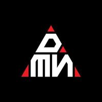 design del logo della lettera triangolare dmn con forma triangolare. monogramma di design del logo del triangolo dmn. modello di logo vettoriale triangolo dmn con colore rosso. dmn logo triangolare logo semplice, elegante e lussuoso.