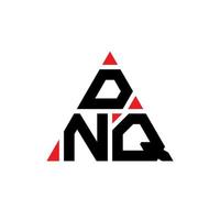 design del logo della lettera del triangolo dnq con forma triangolare. monogramma di design del logo del triangolo dnq. modello di logo vettoriale triangolo dnq con colore rosso. dnq logo triangolare logo semplice, elegante e lussuoso.