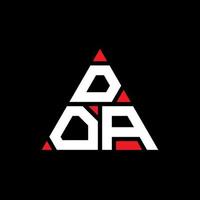 design del logo della lettera triangolare doa con forma triangolare. monogramma di design del logo del triangolo doa. modello di logo vettoriale triangolo doa con colore rosso. logo triangolare doa logo semplice, elegante e lussuoso.