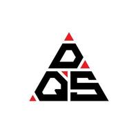 design del logo della lettera del triangolo dqs con forma triangolare. dqs triangolo logo design monogramma. modello di logo vettoriale triangolo dqs con colore rosso. dqs logo triangolare logo semplice, elegante e lussuoso.