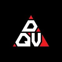 design del logo della lettera del triangolo dqv con forma triangolare. dqv triangolo logo design monogramma. modello di logo vettoriale triangolo dqv con colore rosso. dqv logo triangolare logo semplice, elegante e lussuoso.