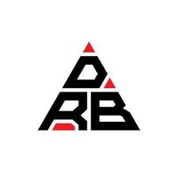 drb triangolo logo lettera design con forma triangolare. monogramma di design del logo del triangolo drb. modello di logo vettoriale triangolo drb con colore rosso. logo triangolare drb logo semplice, elegante e lussuoso.