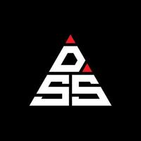 design del logo della lettera del triangolo dss con forma triangolare. dss triangolo logo design monogramma. modello di logo vettoriale triangolo dss con colore rosso. logo triangolare dss logo semplice, elegante e lussuoso.