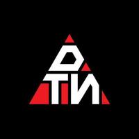 design del logo della lettera del triangolo dtn con forma triangolare. monogramma di design del logo del triangolo dtn. modello di logo vettoriale triangolo dtn con colore rosso. dtn logo triangolare logo semplice, elegante e lussuoso.