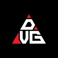 design del logo della lettera del triangolo dvg con forma triangolare. dvg triangolo logo design monogramma. modello di logo vettoriale triangolo dvg con colore rosso. dvg logo triangolare logo semplice, elegante e lussuoso.