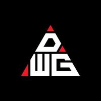 design del logo della lettera del triangolo dwg con forma triangolare. monogramma di design del logo del triangolo dwg. modello di logo vettoriale triangolo dwg con colore rosso. logo triangolare dwg logo semplice, elegante e lussuoso.