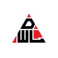 dwl triangolo lettera logo design con forma triangolare. monogramma di design del logo del triangolo dwl. modello di logo vettoriale triangolo dwl con colore rosso. dwl logo triangolare logo semplice, elegante e lussuoso.