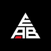 design del logo della lettera triangolare eab con forma triangolare. monogramma di design del logo del triangolo eab. modello di logo vettoriale triangolo eab con colore rosso. logo triangolare eab logo semplice, elegante e lussuoso.