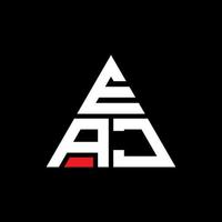 design del logo della lettera del triangolo eaj con forma triangolare. monogramma di design del logo del triangolo eaj. modello di logo vettoriale triangolo eaj con colore rosso. logo triangolare eaj logo semplice, elegante e lussuoso.