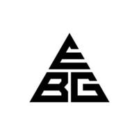 design del logo della lettera triangolare ebg con forma triangolare. ebg triangolo logo design monogramma. modello di logo vettoriale triangolo ebg con colore rosso. logo triangolare ebg logo semplice, elegante e lussuoso.