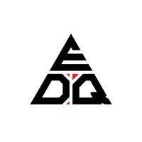 design del logo della lettera triangolare edq con forma triangolare. monogramma di design del logo del triangolo edq. modello di logo vettoriale triangolo edq con colore rosso. edq logo triangolare logo semplice, elegante e lussuoso.