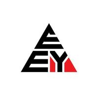 eey triangolo lettera logo design con forma triangolare. eey triangolo logo design monogramma. modello di logo vettoriale triangolo eey con colore rosso. eey logo triangolare logo semplice, elegante e lussuoso.