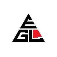 egl triangolo lettera logo design con forma triangolare. monogramma egl triangolo logo design. modello di logo vettoriale triangolo egl con colore rosso. egl logo triangolare logo semplice, elegante e lussuoso.