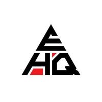 ehq triangolo lettera logo design con forma triangolare. ehq triangolo logo design monogramma. modello di logo vettoriale triangolo ehq con colore rosso. ehq logo triangolare logo semplice, elegante e lussuoso.