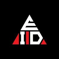 design del logo della lettera del triangolo eid con forma triangolare. monogramma eid triangolo logo design. modello di logo vettoriale triangolo eid con colore rosso. eid logo triangolare logo semplice, elegante e lussuoso.