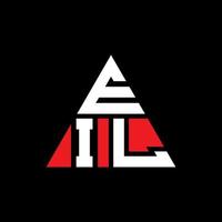 design del logo della lettera triangolare eil con forma triangolare. monogramma di design del logo del triangolo eil. modello di logo vettoriale triangolo eil con colore rosso. eil logo triangolare logo semplice, elegante e lussuoso.