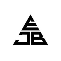 ejb triangolo lettera logo design con forma triangolare. monogramma ejb triangolo logo design. modello di logo vettoriale triangolo ejb con colore rosso. ejb logo triangolare logo semplice, elegante e lussuoso.