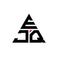 design del logo della lettera del triangolo ejq con forma triangolare. ejq triangolo logo design monogramma. modello di logo vettoriale triangolo ejq con colore rosso. logo triangolare ejq logo semplice, elegante e lussuoso.