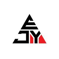 design del logo della lettera del triangolo ejy con forma triangolare. ejy triangolo logo design monogramma. modello di logo vettoriale triangolo ejy con colore rosso. ejy logo triangolare logo semplice, elegante e lussuoso.