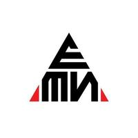 emn triangolo lettera logo design con forma triangolare. Monogramma di design del logo del triangolo emn. modello di logo vettoriale triangolo emn con colore rosso. logo triangolare emn logo semplice, elegante e lussuoso.