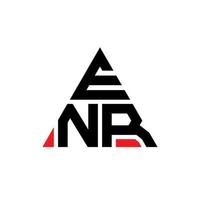 design del logo della lettera triangolare enr con forma triangolare. monogramma del design del logo del triangolo enr. modello di logo vettoriale triangolo enr con colore rosso. enr logo triangolare logo semplice, elegante e lussuoso.