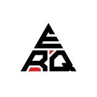 design del logo della lettera del triangolo erq con forma triangolare. erq triangolo logo design monogramma. modello di logo vettoriale triangolo erq con colore rosso. erq logo triangolare logo semplice, elegante e lussuoso.