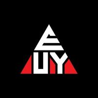 design del logo della lettera triangolare euy con forma triangolare. monogramma di design del logo del triangolo euy. modello di logo vettoriale triangolo euy con colore rosso. euy logo triangolare logo semplice, elegante e lussuoso.