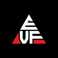 design del logo della lettera triangolare evf con forma triangolare. monogramma evf triangolo logo design. modello di logo vettoriale triangolo evf con colore rosso. logo triangolare evf logo semplice, elegante e lussuoso.