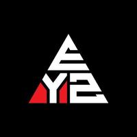 design del logo della lettera del triangolo eyz con forma triangolare. eyz triangolo logo design monogramma. modello di logo vettoriale triangolo eyz con colore rosso. logo triangolare eyz logo semplice, elegante e lussuoso.